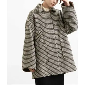 더블 버튼 미들 코트 푸두두 POU DOU DOU