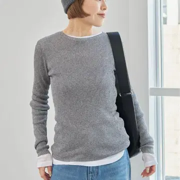 라메 리브 크루넥 풀오버 그레이 spick and span