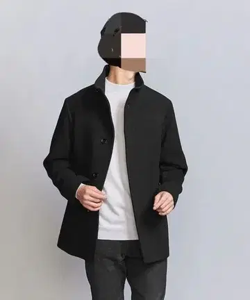 BEAUTY & YOUTH 레이즈드 컬러 하프 코트