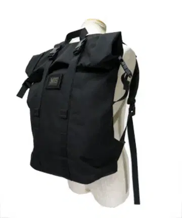MIS 블랙 롤탑 백팩