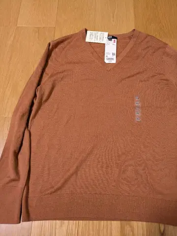 유니클로 UNIQLO 파인 메리노울 V넥 여성용 XL 니트