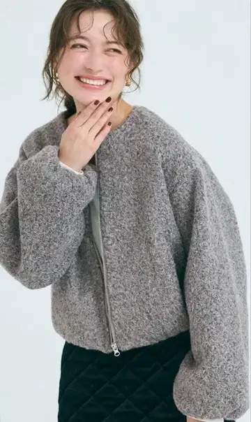 coca 워셔블 컬리 블루종