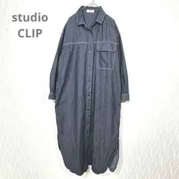 (스튜디오 클립) 데님 셔츠 원피스 롱 기장 루즈핏 프리 사이즈