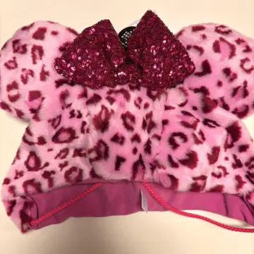디즈니 레오파드 무늬 팬캡 핑크