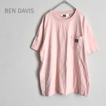 [벤데이비스] 반팔 티셔츠 로고 티 (L) 면100 캐주얼 핑크