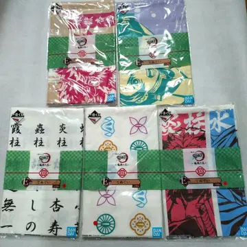 귀멸의 칼날 제일복권 E상 수건 5종 세트