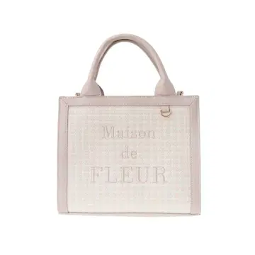 Maison de FLEUR 트위드 스퀘어 2Way 토트백