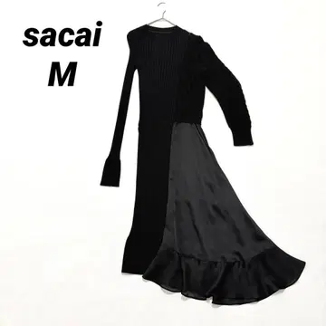 sacai 사카이 비대칭 니트 드레스 원피스