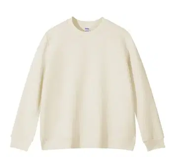 크림색 크루넥 맨투맨