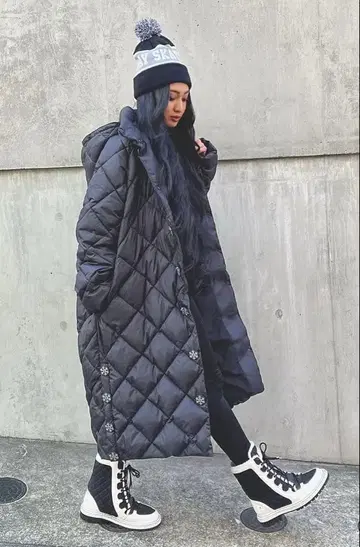 YELLO WINTER BLACK PUFFER CORT YELL 코트
