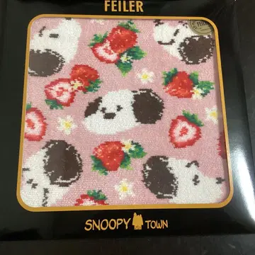 페이러 스누피 스트로베리 플라워 손수건