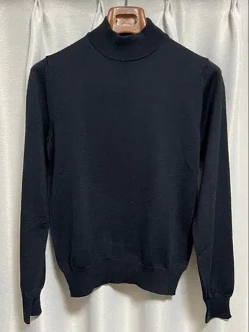 이태리제 BEAMS F 빔즈F 모크넥 울 니트 블랙 44