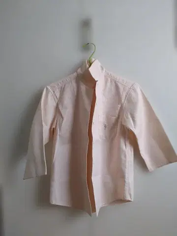 컨디션 최상 FUKUZO 후쿠조 7부 소매 셔츠 S 핑크 베이지 일본제