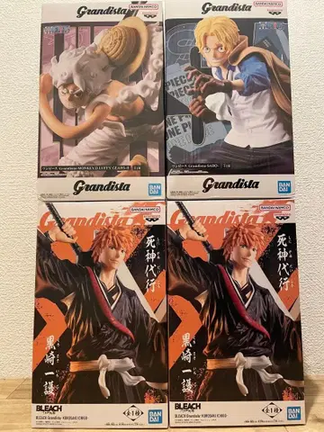 Grandista ONE PIECE BLEACH 피규어 4개 세트