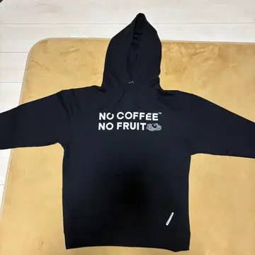 NO COFFEE NO FRUIT 블랙 후드티