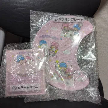 키키라라 당첨 복권 멜라민 플레이트 & 거울 & 빗