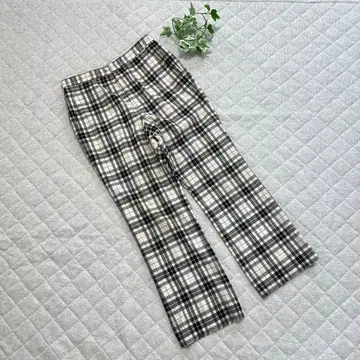 슬로브 이에나 [38] [M] 트윌 스트레이트 팬츠 체크 무늬 스타일리시