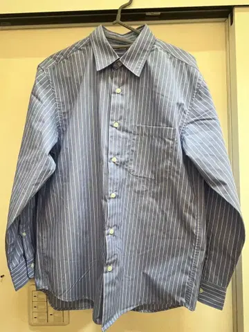 GU 파랑 스트라이프 긴팔 셔츠 S