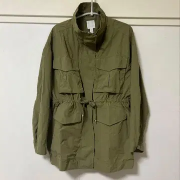 자켓 후드 없음 밀리터리 카키 그린 H&M
