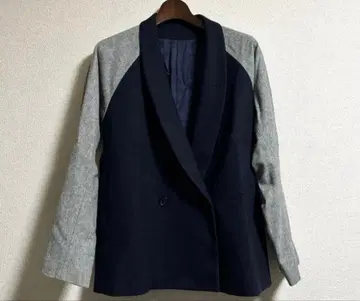 ETHOSENS 에토센스 바이컬러 숄카라 테일러드 자켓