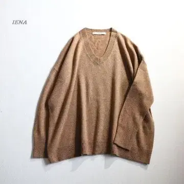 IENA 이에나 캐시미어 울 V넥 루즈 실루엣 니트