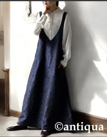 안티카 antiqua 살로펫 원피스 A라인 롱 스커트