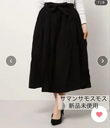 사만사 모스모스 스커트 블랙 미사용 새상품