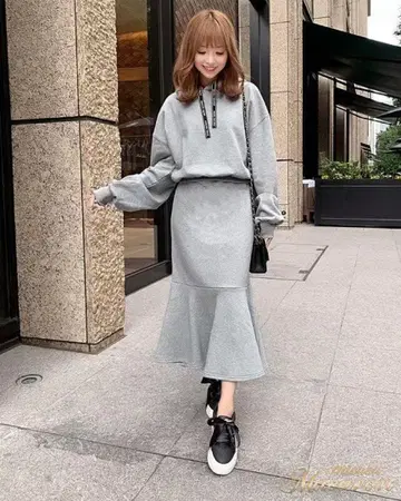 미사용 새상품 michellMacaron 머메이드 셋업 그레이 프리