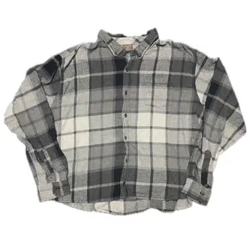 플란넬 셔츠 vintage 블랙 그레이