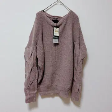 로쏘 [ F ] 니트/케이블 짜임 울 알파카 드롭 숄더