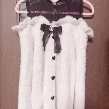 LIZLISA 스타일 레이어드 스타일 어깨 트임 니트 핑크