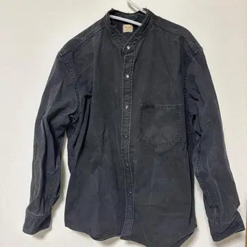 YANUK 블랙 데님 긴팔 셔츠