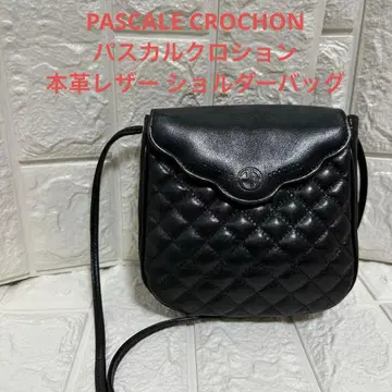 PASCALE CROCHON 가죽 숄더백 블랙 퀼팅
