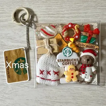 가챠 파우치 산타 곰돌이 Xmas 화이트