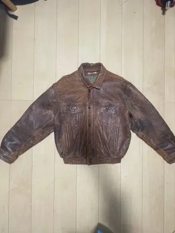 ACTION HOUSE 브라운 가죽 자켓 G-1 마릴린 몬로