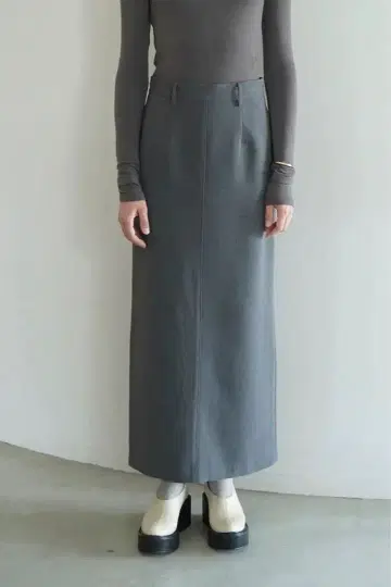 클라네 CLANE 조절 기능 포함 스커트 롱 스커트 맥시 길이 슬릿