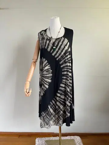 타이다이 슬리브리스 A라인 원피스