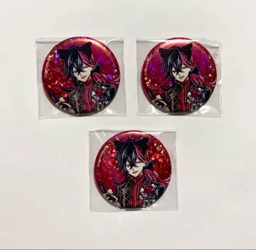 악마 집사와 검은 고양이 아쿠네코 난자타운 홀로그램 캔뱃지 루카스