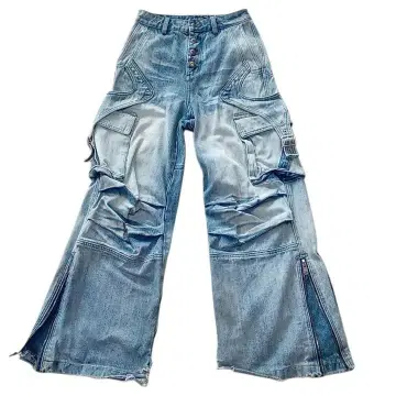 PEOPLESTYLE 피플스타일 카고 데님 S 멀티 포켓