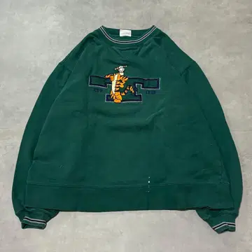 Disney 디즈니 스토어 티거 자수 맨투맨 그린 분위기 구제 의류