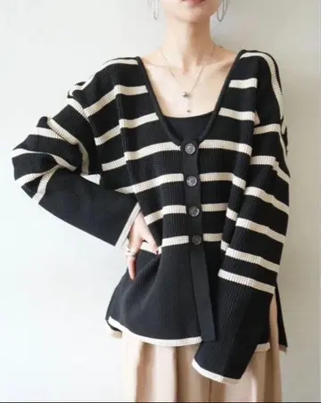 Lumier 뤼미에 와플 짜임 종이상자 니트 가디건