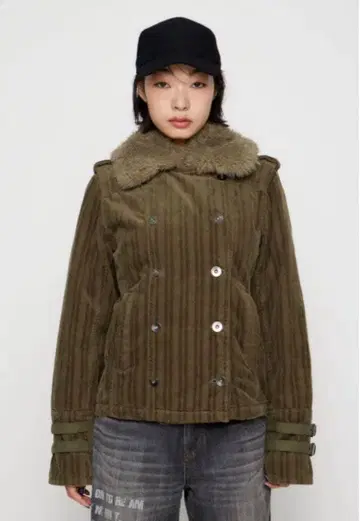 LAGUA GEM CORDUROY BOA 자켓 카키