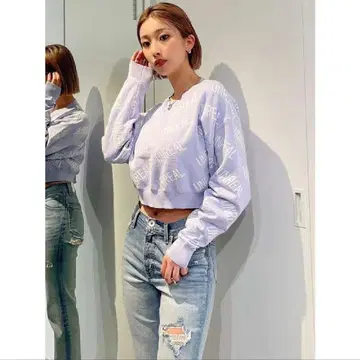 GYDA UNREAL PATTERN 니트탑 (퍼플)