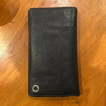 불가리 블랙 가죽 장지갑