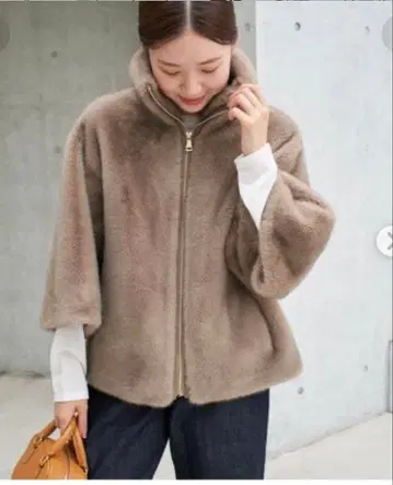 LOU ANDREA 에코 퍼 자켓