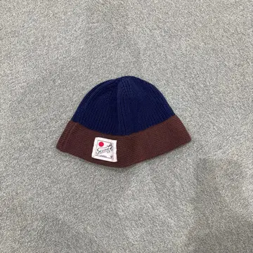 Seasons 니트 모자 네이비/브라운 프리 사이즈