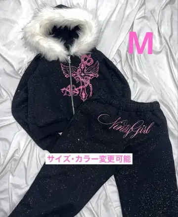 9090girl 퍼 집 후디 팬츠 셋업