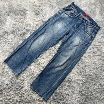 RED CARD 레드카드 데님 23 스트레이트 미색 컷오프