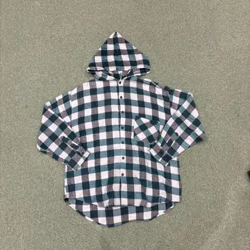 RHINOCEROS 후드 부착 체크 플란넬 셔츠 XL