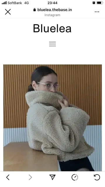 Bluelea 블루레아 보아 숏코트 베이지